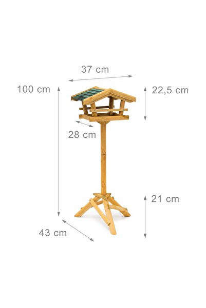 Relaxdays Birdhouse with legs, made of wood, 100 x 37 x 43 cm