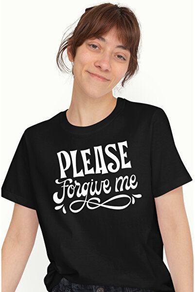StoryGift Romania Tricou Femei cu mesajul in engleza "Please, forgive me" - t...