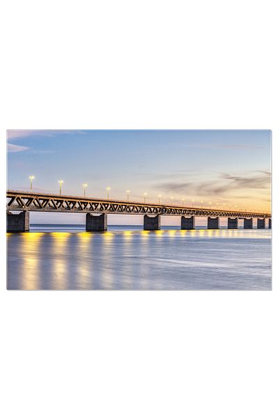 StoryGift Romania Tablou Canvas Parte Din Podul Oresund Danemarca, Suedia, Peisaj, Arhitectura, Scandinav 3485
