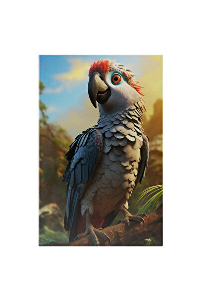StoryGift Romania Tablou Canvas: Papagal In Natura - Padure Salbaticie Vesel ...