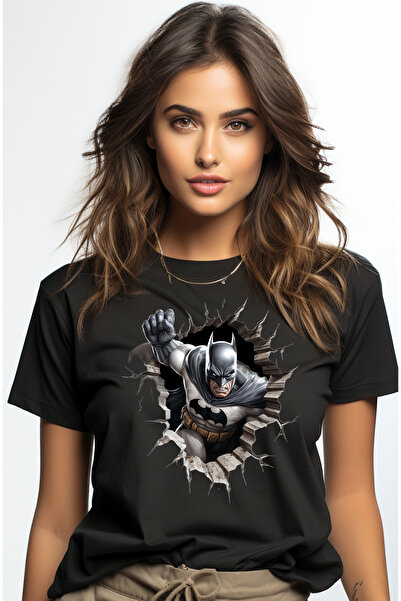 StoryGift Romania Tricou Femei Cu Batman, Marvel, Liliac, Supererou, Eroi, Copii, Magic, Fantastic BLK_L