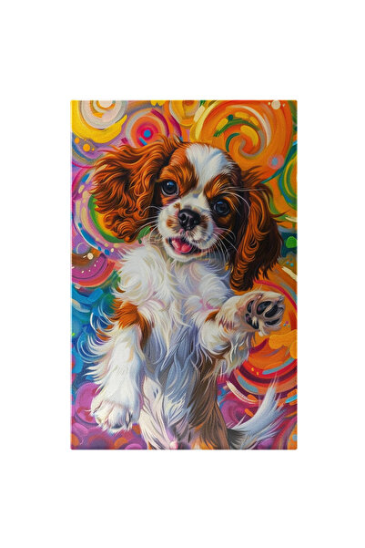 StoryGift Romania Tablou Canvas Dansul Drăgălaș Puiul De Cavalier King Charle...