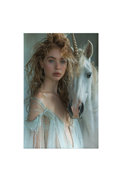 StoryGift Romania Tablou Canvas Tanara Imbracat In Rochie Transparenta Sclipi...