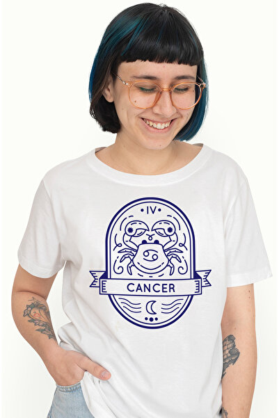 StoryGift Romania Tricou Femei Cu Semn Zodie Rac, Animal De Mare, , Simbol, M...