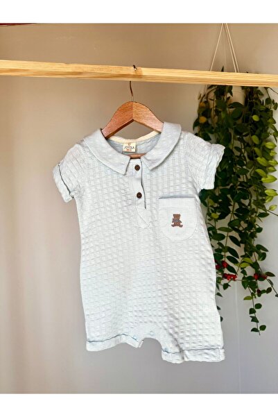 HEPSİ BEBEK 100% Organic Cotton Soft Textured Unisex Summer Baby Romper (6-18...