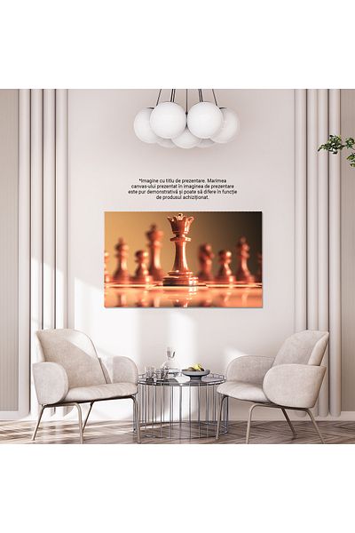 StoryGift Romania Tablou Canvas Joc De Sah Cu Regina Pe Tabla De Joc O Imagine Captivanta Ce Surprinde Piesele De