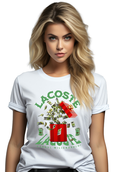 StoryGift Romania Tricou Femei - Cadoul Milionarului, Cu Imprimeu Pe Fata, 10...