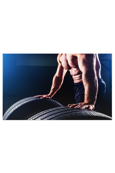 StoryGift Romania Canvas Print: Strength and the Garden Next Door - A Man Trained in the Gym