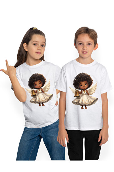 StoryGift Romania Tricou Copii Cu O Fetita De Culoare Cu Aripi De Ingeras, Il...