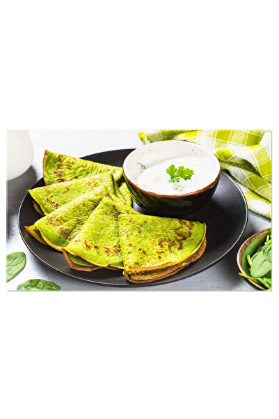 StoryGift Romania Tablou Canvas Clatite Verzi Din Spanac O Delicatesa Dieteti...