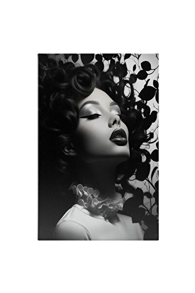 StoryGift Romania Tablou Canvas: Frumusetea Negrului Brunet, Alb-negru, Intun...