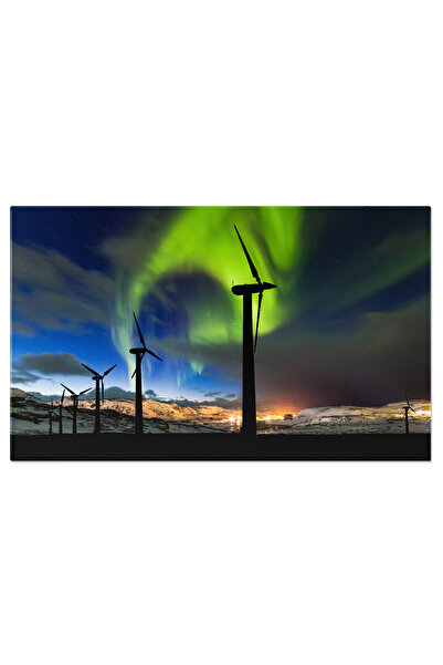 StoryGift Romania Tablou Canvas - Energie Curata: Parcul Eolian Aerial, Turbi...