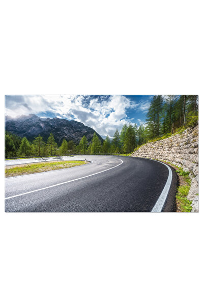 StoryGift Romania Tablou Canvas: Calatorind Peisajul Montan - Drum Prin Padur...