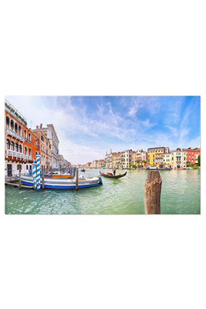 StoryGift Romania Tablou Canvas Orasul Venetia In Zori, San Marco Si Case Col...