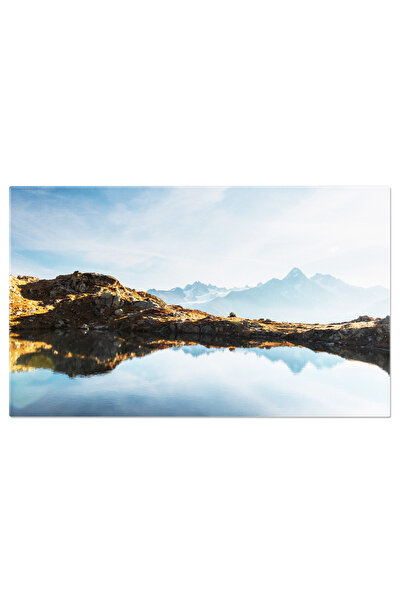 StoryGift Romania Tablou Canvas: Peisaj De Toamna Pe Malul Lacului Cheserys, ...