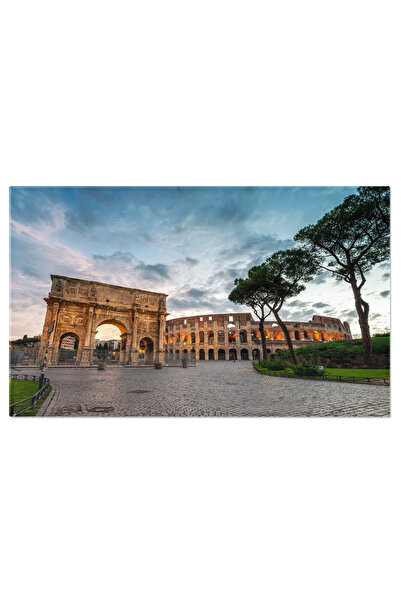 StoryGift Romania Tablou Canvas - Ruinele Romei: Coloana, Istorie, Peisaj: It...