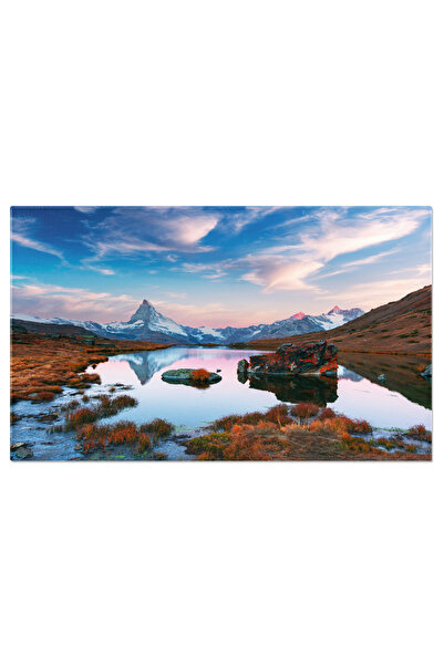 StoryGift Romania Tablou Canvas Apus Incredibil De Colorat Pe Lacul Stellisee...