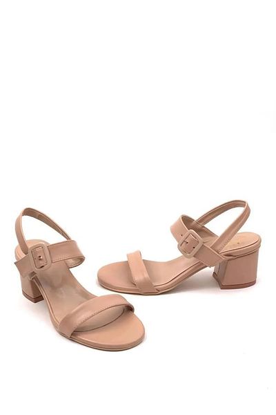 asmi shoes Women's Lotus Beige Daily Heeled Sandals