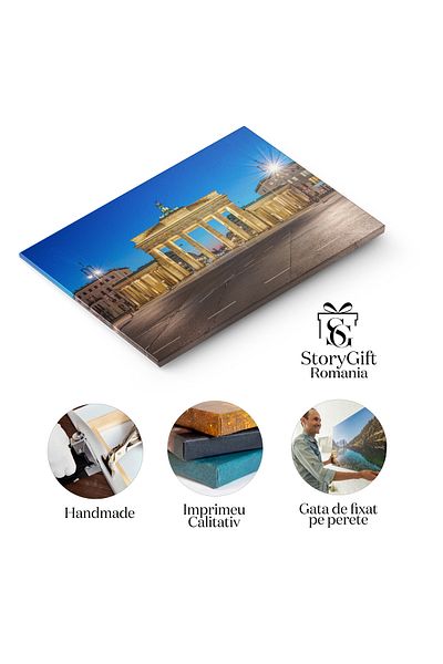 StoryGift Romania Tablou Canvas Brandenburger Tor Faimos In Berlin, Arhitectura, Monument, Capitala, Istorie, Sea
