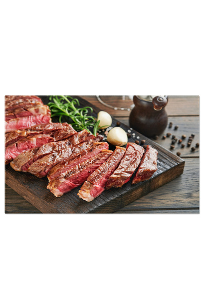 StoryGift Romania Tablou Canvas Delicioasa Friptura De Vita La Gratar, Pregat...