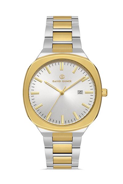 DAVID GUNER Yellow White Coated Black Dial Men's Wristwatch Dg-8413Ga-D1