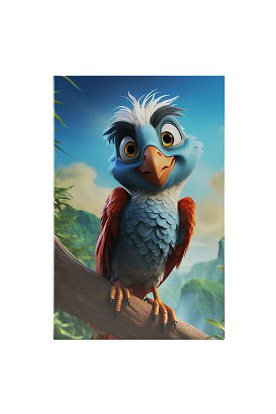 StoryGift Romania Tablou Canvas: Imaginea Unei Pasari Cu Aripi Portocalii Pe O Ramura De Copac - Fotografie Arti