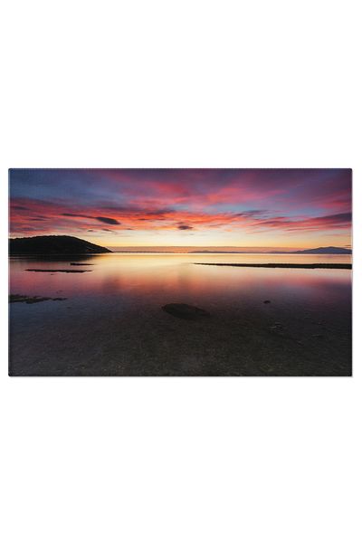StoryGift Romania Tablou Canvas Rasrit La Plaja 4vedere Mare Albastra, Ocean, Plaja, Vacanta. 4313