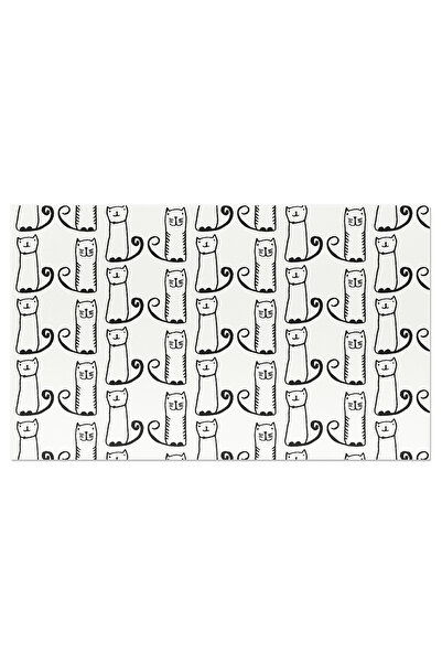 StoryGift Romania Tablou Canvas: Ilustratie De Pisica Alb-negru, Un Model Cre...