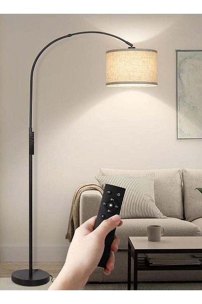 Generic Domuik Floor Lamp With Remote Control, Modern Floor Lamp With Bulb, Tall Lamp For Living Room With H