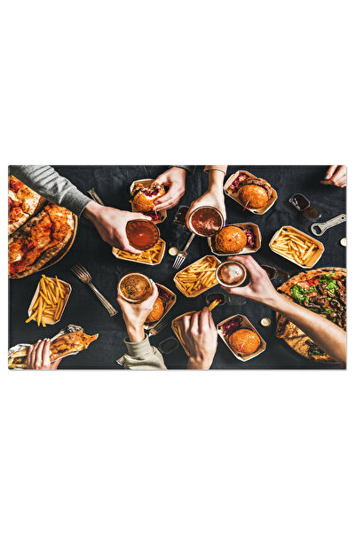 StoryGift Romania Tablou Canvas: Bucurie In Gust - Fast-food, Pizza, Bautura,...