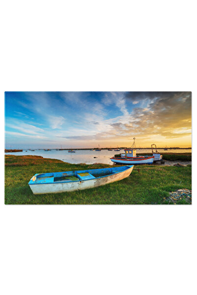 StoryGift Romania Tablou Canvas Apus Frumos Peste Barci De Pescuit In Suffolk, Apus, Barci, Pescuit, Suffolk, Pei