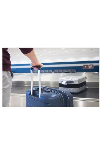 StoryGift Romania Canvas Painting 40 x 25CM Suitcase in Airport Baggage Terminal, airport, luggage, c STG
