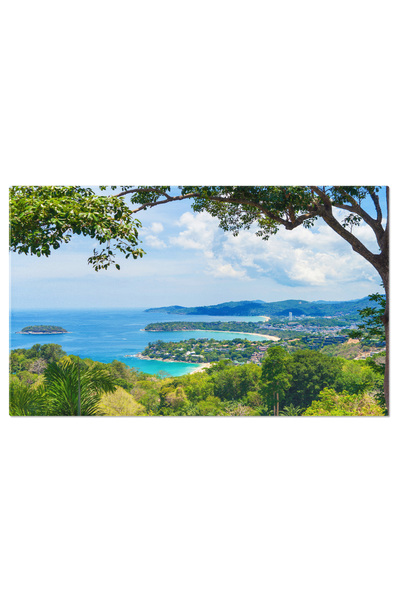 StoryGift Romania Tablou Canvas Relaxare Pe Plaja Turcoaz Din Thailanda, Apa,...