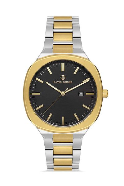DAVID GUNER Yellow White Coated Black Dial Men's Wristwatch Dg-8413Ga-D2