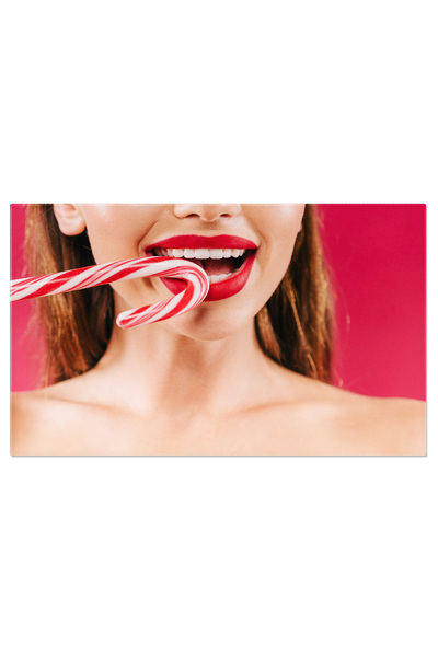 StoryGift Romania Tablou Canvas Senzualitate Si Culoare Femeia Frumoasa Dezbracata Cu Buzele Rosii, Intro Imagine