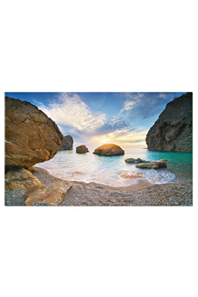 StoryGift Romania Tablou Canvas Peisaj Natural La Mare, Apus, Coasta, Ocean, ...