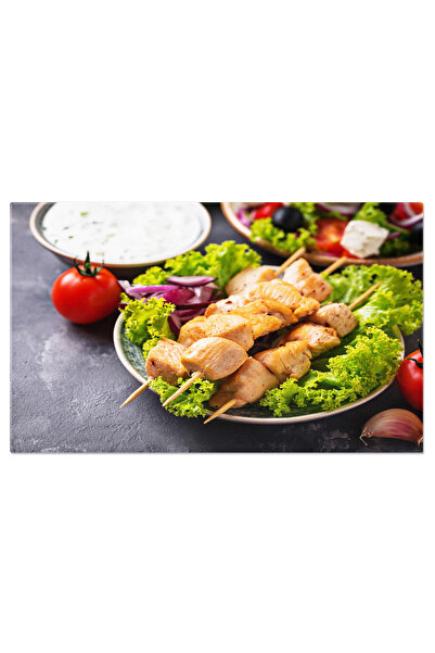 StoryGift Romania Tablou Canvas Delicii Grecesti Traditionale Frigarui De Carne Grecesti, O Imagine Ce Aduce Arom