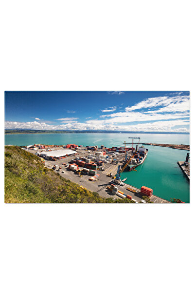 StoryGift Romania Tablou Canvas Portul Napier Peisaj Maritim Port, Nava, Come...