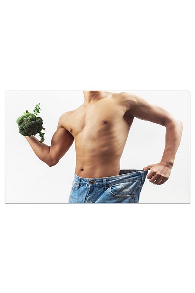 StoryGift Romania Tablou Canvas - Barbat Atletic In Postura Puternica - Musculatura, Motivatie, Forta