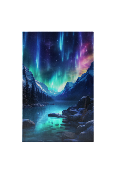 StoryGift Romania Tablou Canvas: Aurora Boreală Colorată- Peisaje Și Natură P...