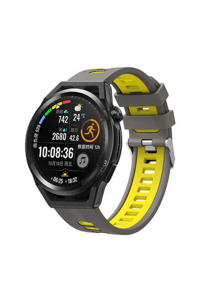 VARDAR AKSESUAR ساعة Redmi Watch 5 Active Zore KRD-55 سوار سيليكون - رمادي-أصفر