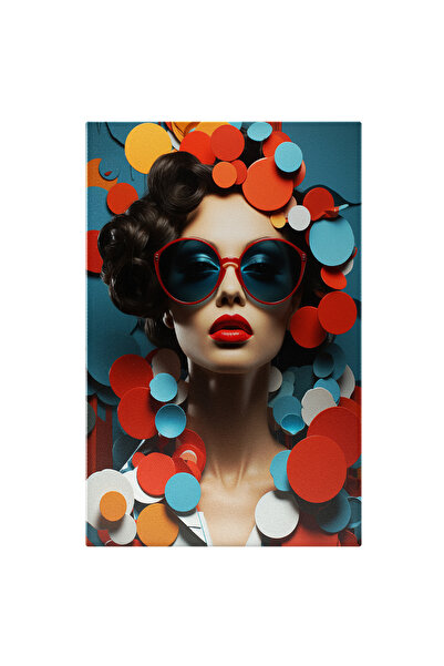 StoryGift Romania Tablou Canvas: Portret De Femeie Cu Ochelari De Soare Si Bu...