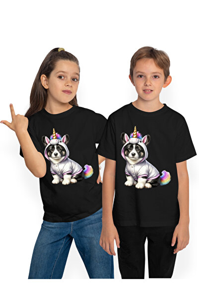 StoryGift Romania Tricou Copii cu un catelus pitic, ilustratie, curios, costu...