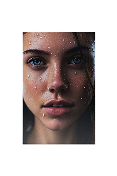 StoryGift Romania Tablou Canvas: Fata Draguta Cu Picaturi De Apa Pe Fata - Pa...