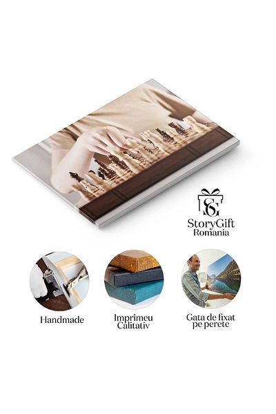 StoryGift Romania Tablou Canvas Cu Mana Victoriei In Joc De Strategie - Sport, Succes, Competitie