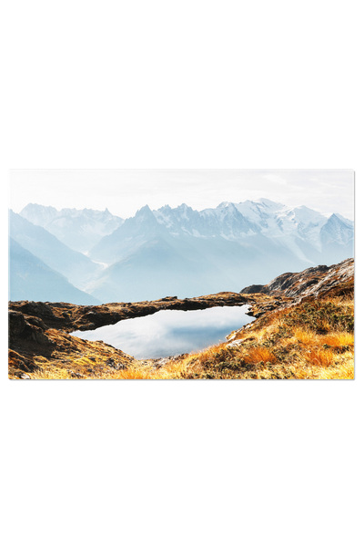 StoryGift Romania Tablou Canvas: Reflectii De Toamna La Lacul Cheserys, Franta - Natura, Munte, Calatorie, Peisaj