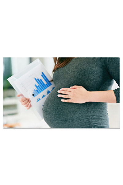 StoryGift Romania Tablou Canvas - Mama Expectanta, Lucrand Acasa, Maternitate...