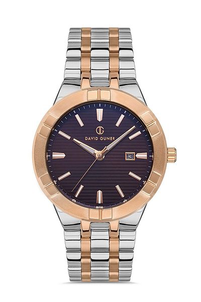 DAVID GUNER Rose White Coated Brown Dial Men's Wristwatch Dg-8388Ga-E6