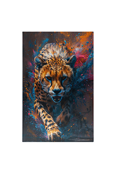 StoryGift Romania Tablou Canvas 90 X 60cm Inspaimantatorul Leopard Alergand S...