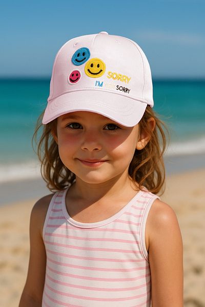 LAGRANZE Unisex 4-8 Years Old Children's Cap Hat Summer Children's Hat with Embroidery Detail